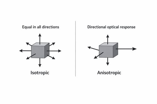 Image suggestion near this sectionA simple sidebyside diagramLeft Isotropic block with equal arrows in all directionsRight Anisotropic block with arro